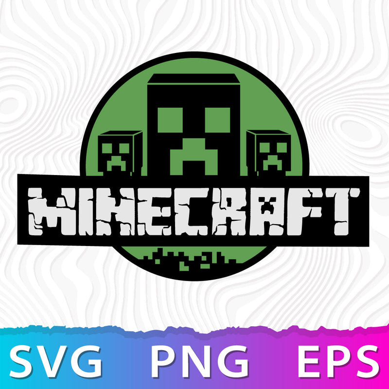 Minecraft Creeper Logo SVG, Minecraft Creeper PNG Logo, Minecraft Cree