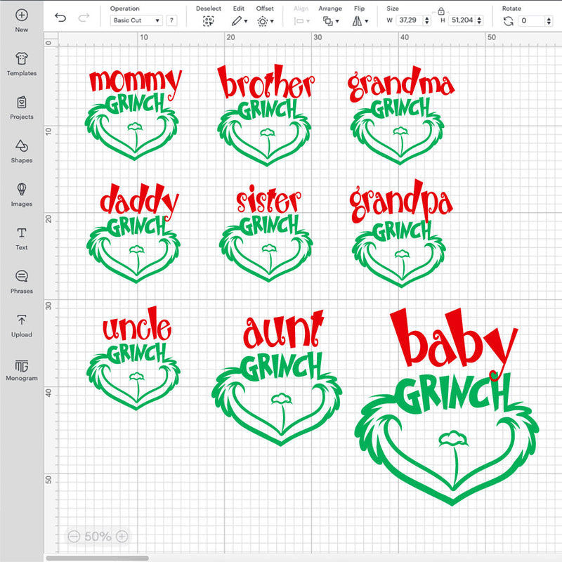 Grinch Family SVG, Grinch Family SVG Files SVG For Cricut, Grinch Family PNG