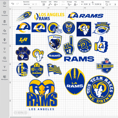 Los Angeles Rams Logo SVG, LA Rams Logo PNG, LA Rams Logo Download, Los Angeles Rams Cricut Files