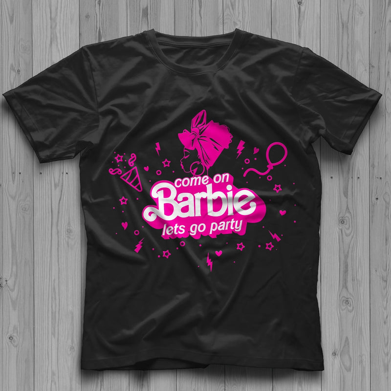 Come On Barbie Let's Go Party SVG, Black Barbie PNG, African American Barbie PNG