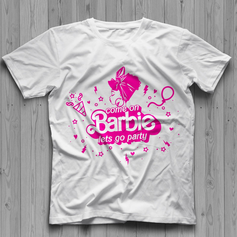 Come On Barbie Let's Go Party SVG, Black Barbie PNG, African American Barbie PNG