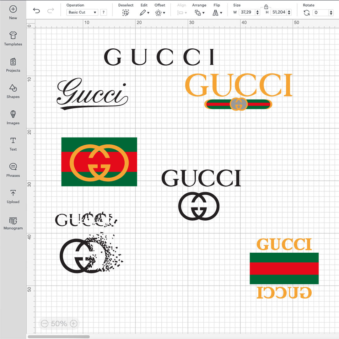 Gucci Logo SVG, Gucci Logo PNG Transparent, Gucci SVG For Cricut, Silhouette Vector Cut Files