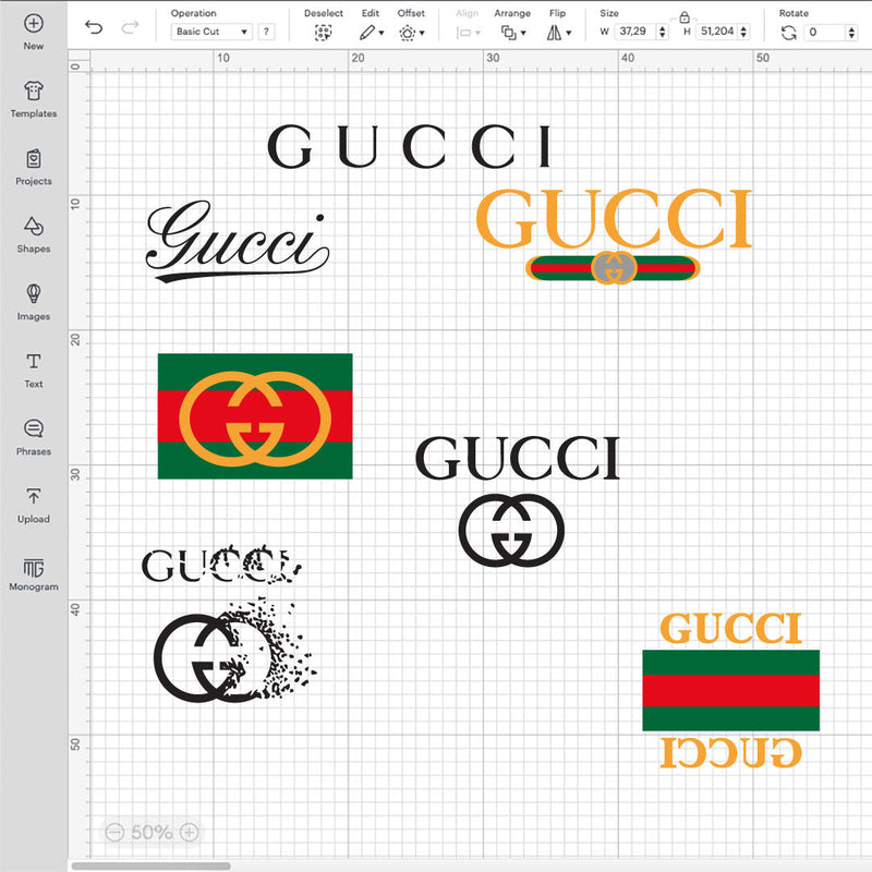 Gucci Logo SVG, Gucci Logo PNG Transparent, Gucci SVG For Cricut, Silhouette Vector Cut Files