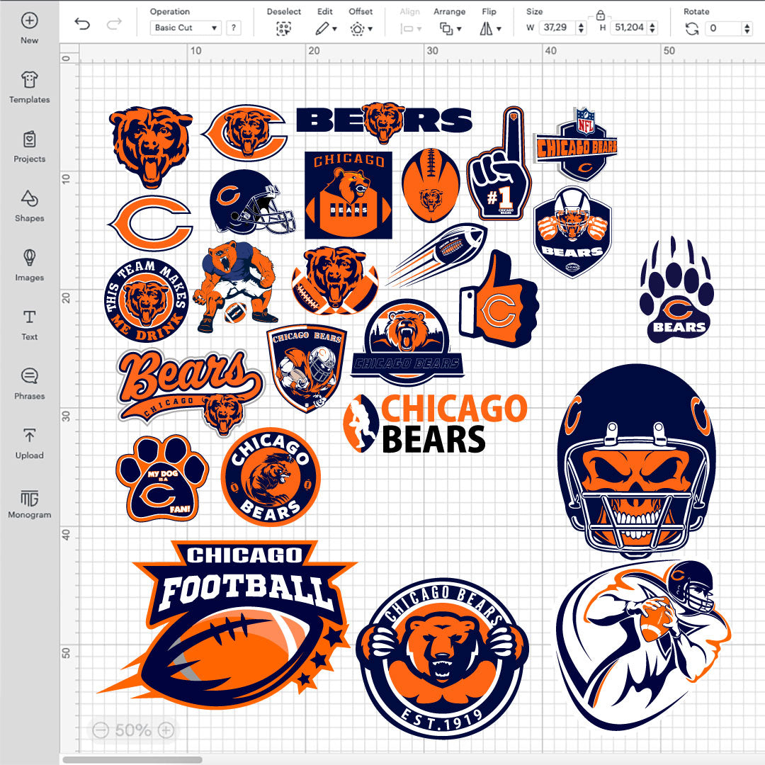 Chicago Bears Logo SVG, Chicago Bears Logos, Logo Chicago Bears PNG, Cricut Chicago Bears SVG