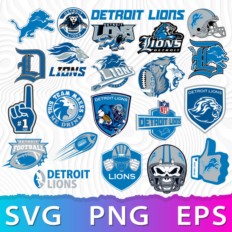 Detroit Lions Logo SVG, Detroit Lions Emblems, NFL Lions PNG, NFL Lions Logo Printable, Detroit Lions Logo Transparent