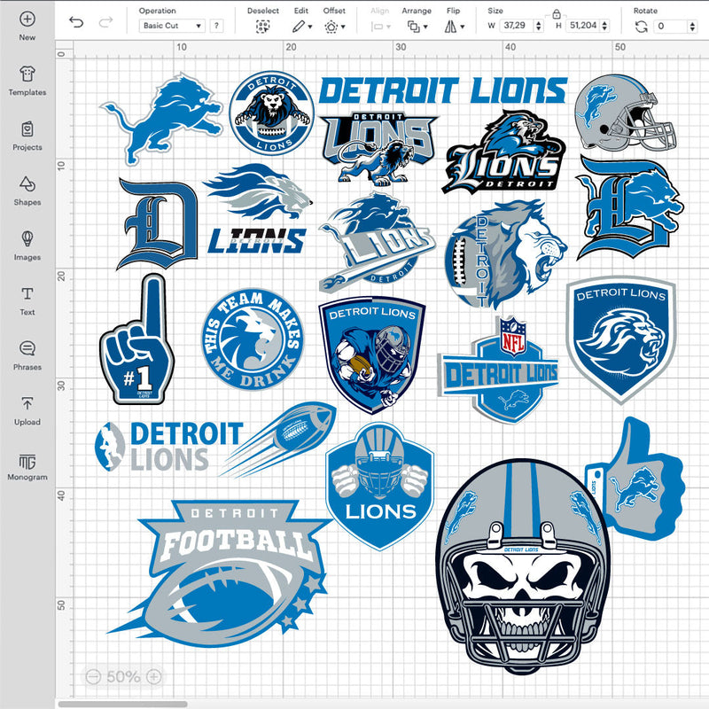 Detroit Lions Logo SVG, Detroit Lions Emblems, NFL Lions PNG, NFL Lions Logo Printable, Detroit Lions Logo Transparent