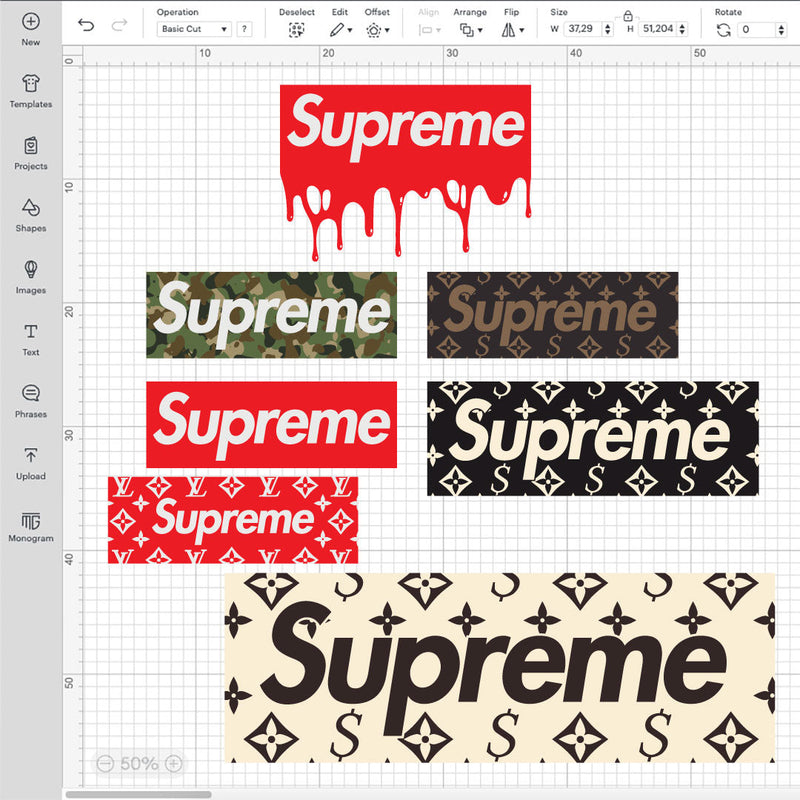 Supreme Logo SVG, LV Supreme Logo SVG, Supreme Symbol, Supreme Logo Transparent