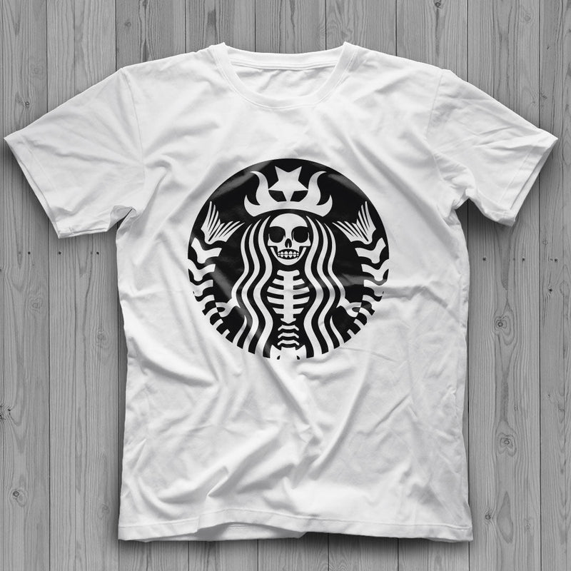 Starbucks Skeleton SVG, Skull Coffee PNG, Skeleton Starbucks Logo Transparent