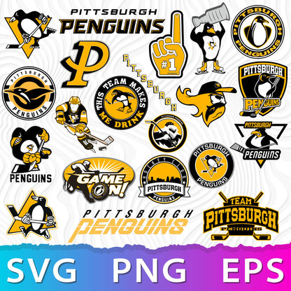 Pittsburgh Penguins Logo SVG, Penguins PNG Logo Transparent