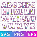 Gabby Dollhouse Alphabet SVG, Gabby Dollhouse Font PNG, Cricut Dollhouse Numbers SVG