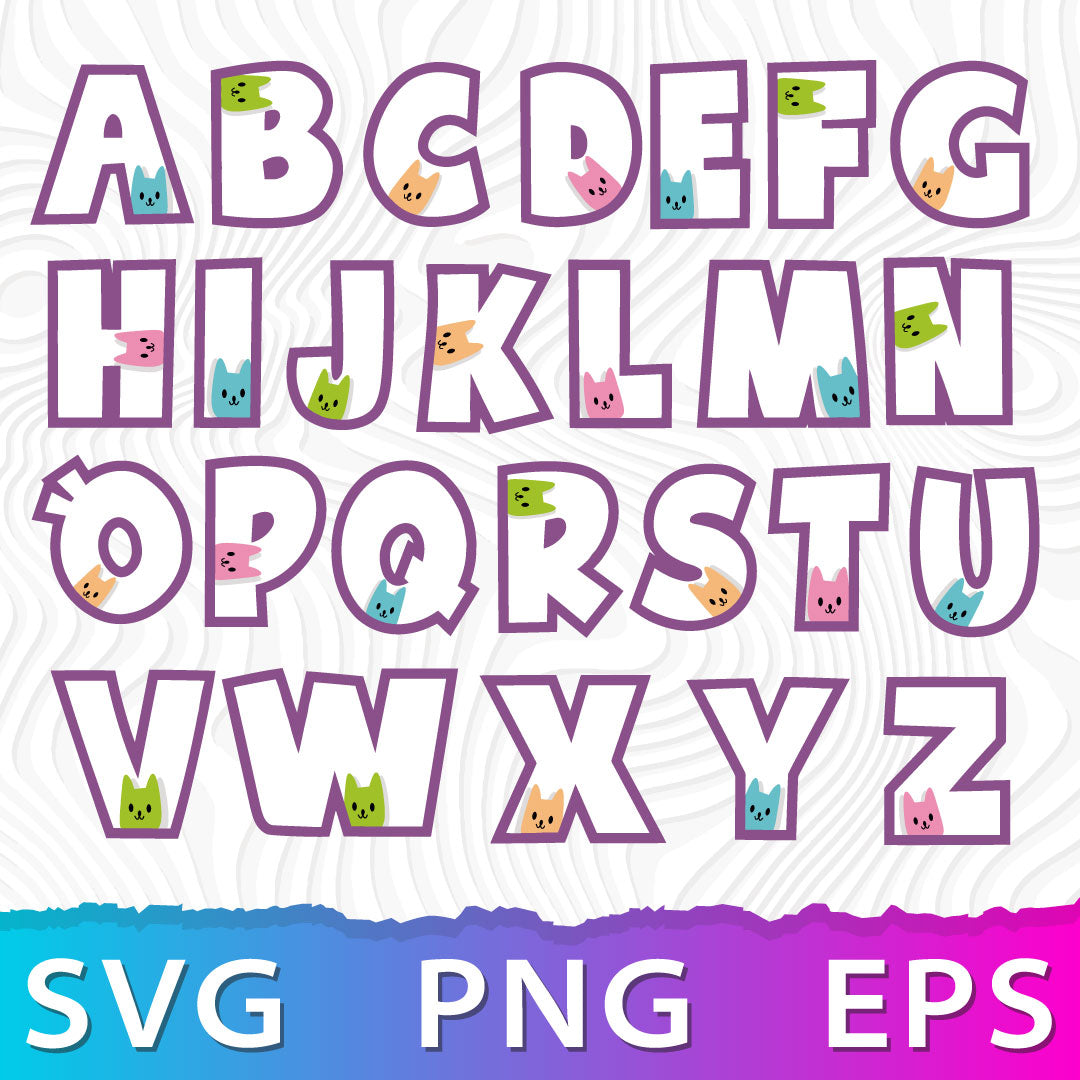 Gabby Dollhouse Alphabet SVG, Gabby Dollhouse Font SVG, Cricut Dollhouse Numbers PNG