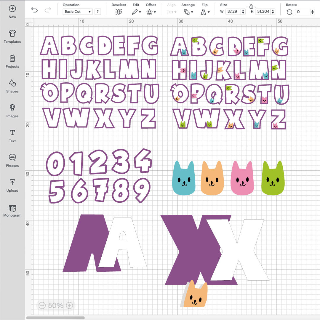 Gabby Dollhouse Alphabet SVG, Gabby Dollhouse Font SVG, Cricut Dollhouse Numbers PNG