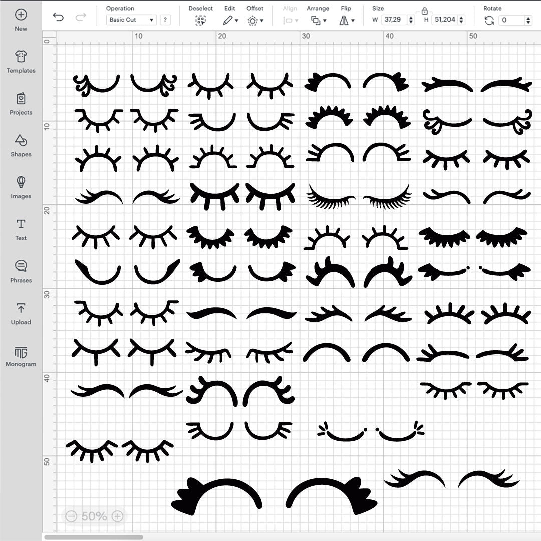 Eyelash Bundle SVG, Lashes PNG, Bundle Of Lashes SVG, Eyelash Clipart