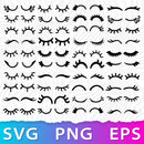 Eyelash Bundle SVG, Lashes PNG, Bundle Of Lashes SVG, Eyelash Clipart