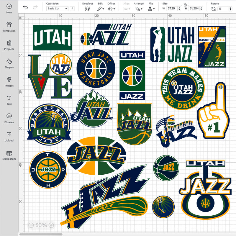 Utah Jazz Basketball Logo SVG, Utah Jazz Logo PNG, Utah Jazz Clipart, Utah Jazz Emblem