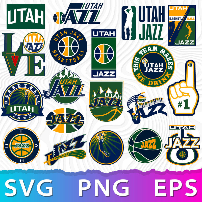 Utah Jazz Basketball Logo SVG, Utah Jazz Logo PNG, Utah Jazz Clipart