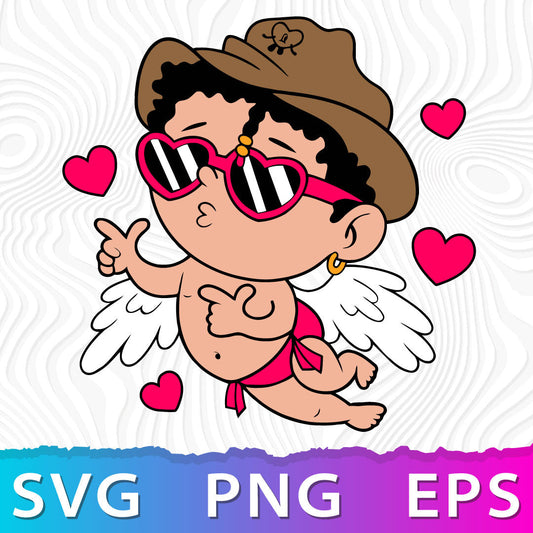 Bad Bunny Valentine SVG, Bad Bunny Bebe, Bad Bunny SVG Heart, PNG Bad Bunny, Bad Bunny SVG Cricut
