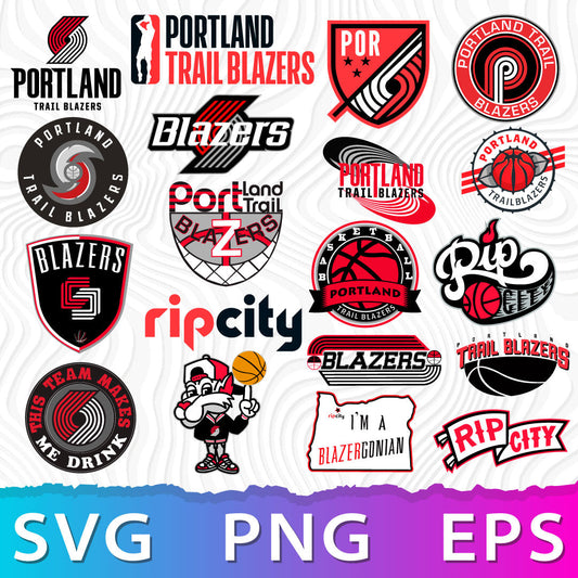 Portland Trail Blazers Logo SVG, Trail Blazers PNG, Blazers Symbol, Portland Trail Blazers Logo Transparent