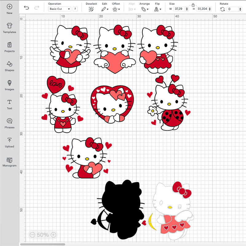 Hello Kitty Valentines SVG, Hello Kitty PNG, Hello Kitty PNG Transparent, Valentines Day SVG Cricut