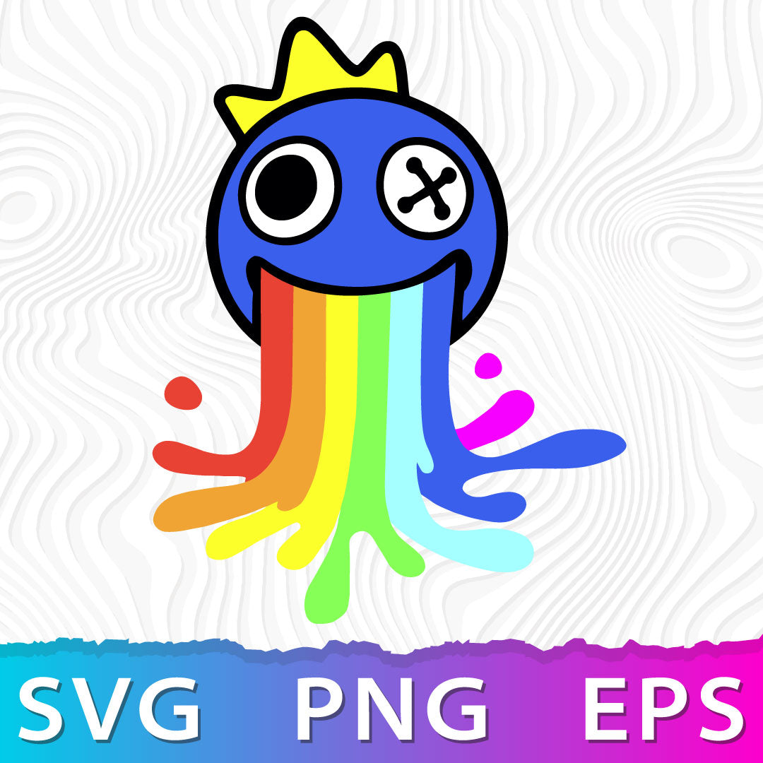 Blue SVG, Rainbow Friends SVG, Rainbow Friends Cricut, Rainbow Friends PNG, Rainbow Friends Roblox, Roblox SVG