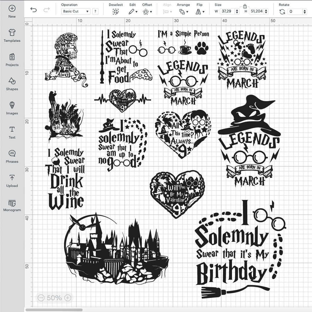 Harry Potter SVG Bundle, Harry Potter Sayings SVG, Harry Potter Logo Transparent, Harry Potter Silhouette