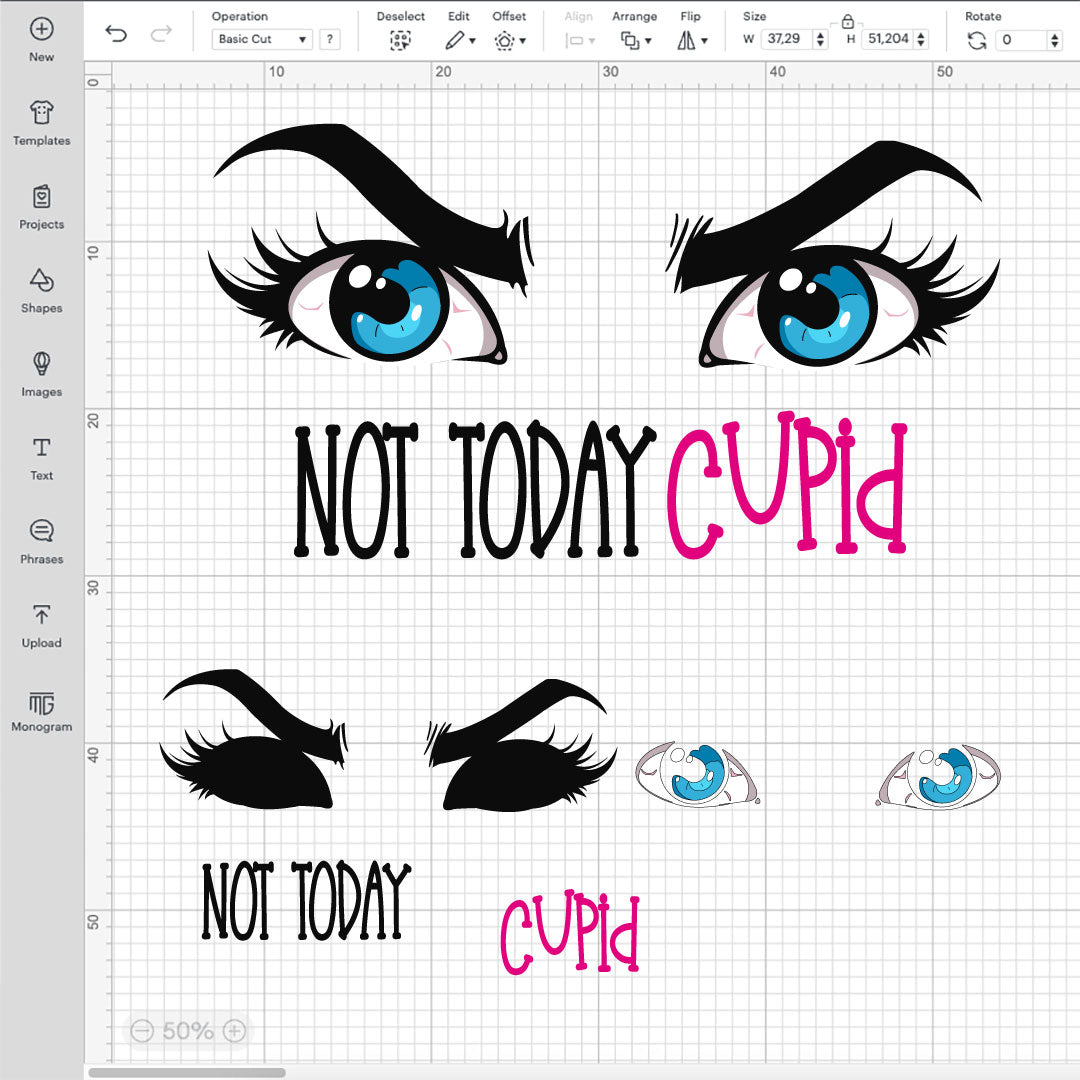 Not Today Cupid Layered SVG, Anti Valentine SVG, Not Today SVG, Cupid PNG Transparent