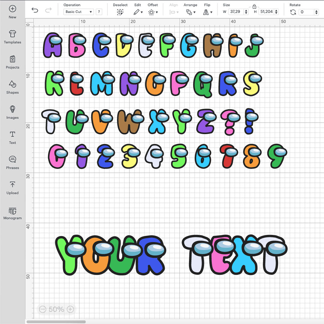 Among Us Letters SVG, Among Us Numbers SVG, Among Us Alphabet SVG, Among Us Bubble Letters, Among Us Letter Character