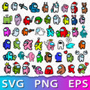 Among Us SVG Bundle, Among Us SVG Black And White, Among Us PNG, Among Us Cricut SVG