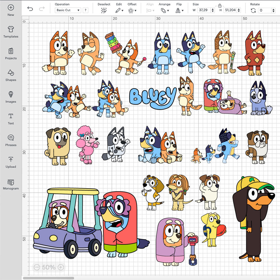 Bluey SVG, Bluey Logo PNG, Bluey Layered SVG, Bluey SVG Cricut, Bluey Printables, Bluey And Bingo Clipart