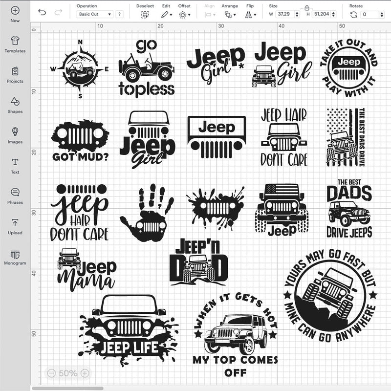 Jeep SVG Bundle, Jeep Decals SVG, Cricut Jeep Designs, Jeep Cricut PNG, Jeep Silhouette SVG