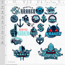 Seattle Kraken Logo SVG, Seattle Kraken PNG Logo Transparent, SVG Cut Files For Cricut / Silhouette