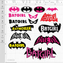 Batgirl Logo SVG, Batgirl Logo Printable, Batgirl PNG, Pink Batman Logo