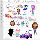 Gabbys Dollhouse SVG Bundle, Gabby Dollhouse Font Svg, Gabbys Dollhouse Svg Files for Cricut and Silhouette, Clipart Digital Download