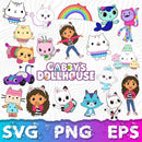 Gabby Dollhouse SVG Bundle, Gabbys Dollhouse Clipart, Gabbys dollhouse Cricut Files, Gabby dollhouse SVG For Cricut