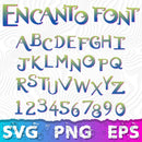 Encanto Font SVG, Cricut SVG, Encanto Font Alphabet, Encanto Font Canva, Encanto Font PNG