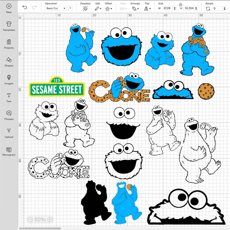 Cookie Monster SVG, Cookie Monster SVG Cricut, Cookie Monster Clipart, Cookie Monster PNG Transparent