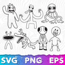 Rainbow Friends Outline SVG, Rainbow Friends Cricut, Rainbow Friends PNG, Rainbow Friends Coloring Pages