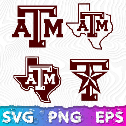 Texas A&M Logo SVG, ATM SVG, Aggie Logo, A&M logo PNG, Texas A and M University, Texas A&M Logo Transparent