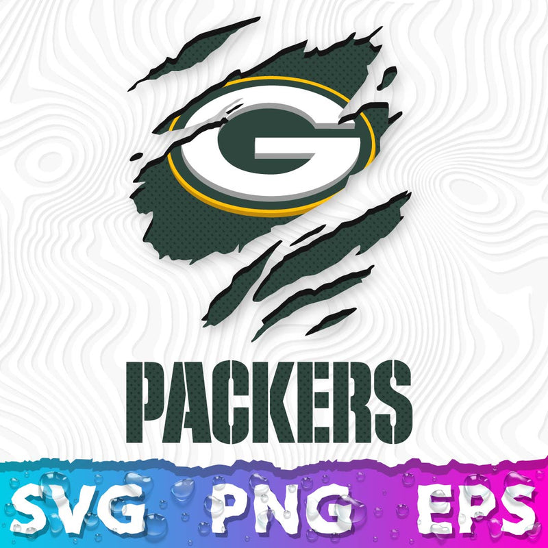 Green Bay Packers Ripped Logo SVG, Packers PNG Logo, Packers SVG