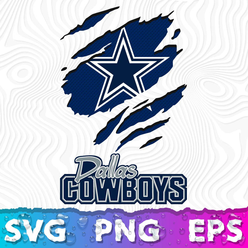 Dallas Cowboys Ripped Logo SVG, Cowboys SVG, Dallas Cowboys Cricut, Dallas Cowboys PNG