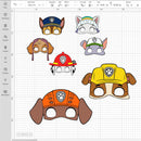 Paw Patrol Masks SVG Bundle, Paw Patrol SVG Birthday, Clipart Bundle, PNG