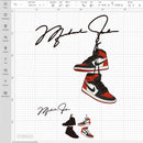 Michael Jordan Signature With Hanging Sneakers SVG, Jordan Shoe SVG, Air Jordan PNG