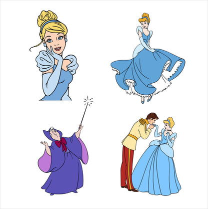 Cinderella Princess Disney SVG Bundle, Cinderella SVG, Cinderella PNG, Princess Disney SVG Cricut, Cinderella Disney PNG