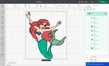 Little Mermaid SVG Bundle Princess Disney, Little Mermaid SVG PNG, Princess Disney SVG Cricut, Little Mermaid Disney PNG