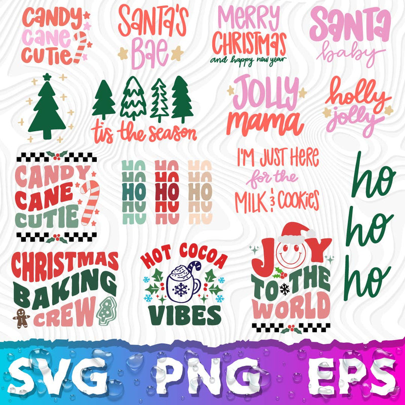 Christmas Retro Svg, 100 Christmas Designs, Christmas svg, Winter svg, Holidays, Christmas Cut Files Cricut