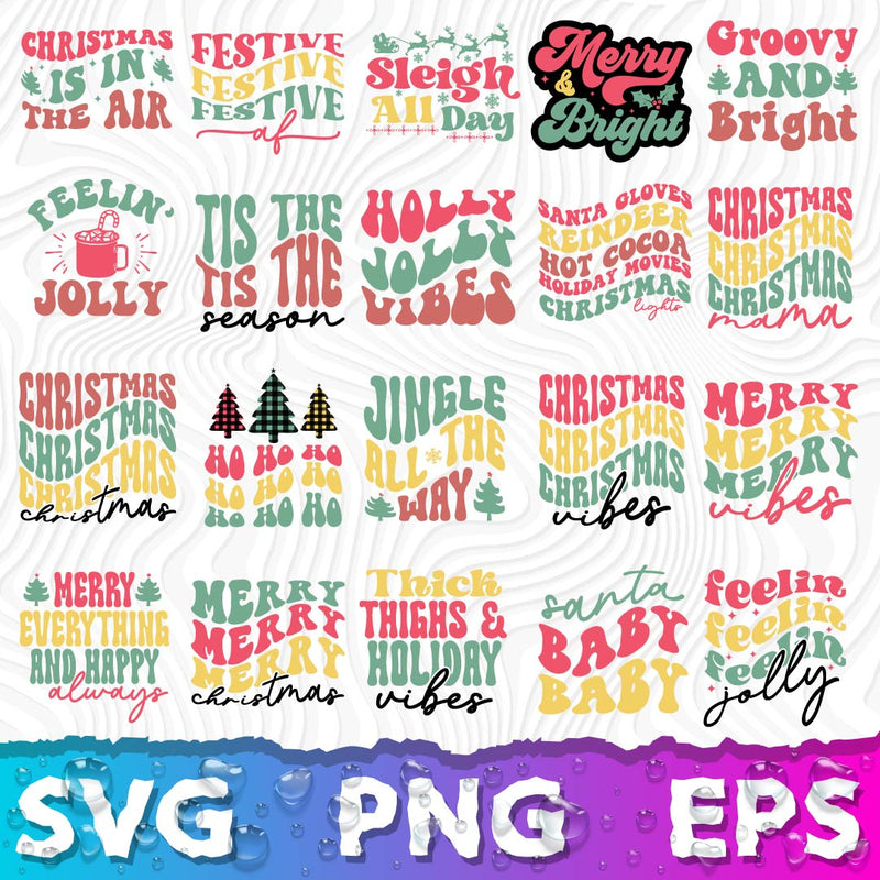 Christmas Retro Mega Bundle, 100 Designs, Christmas svg, Winter svg, Holidays, Cut Files Cricut, Silhouette svg