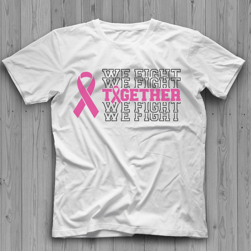 Together We Fight SVG - Awareness Ribbon SVG - Cancer Awareness SVG