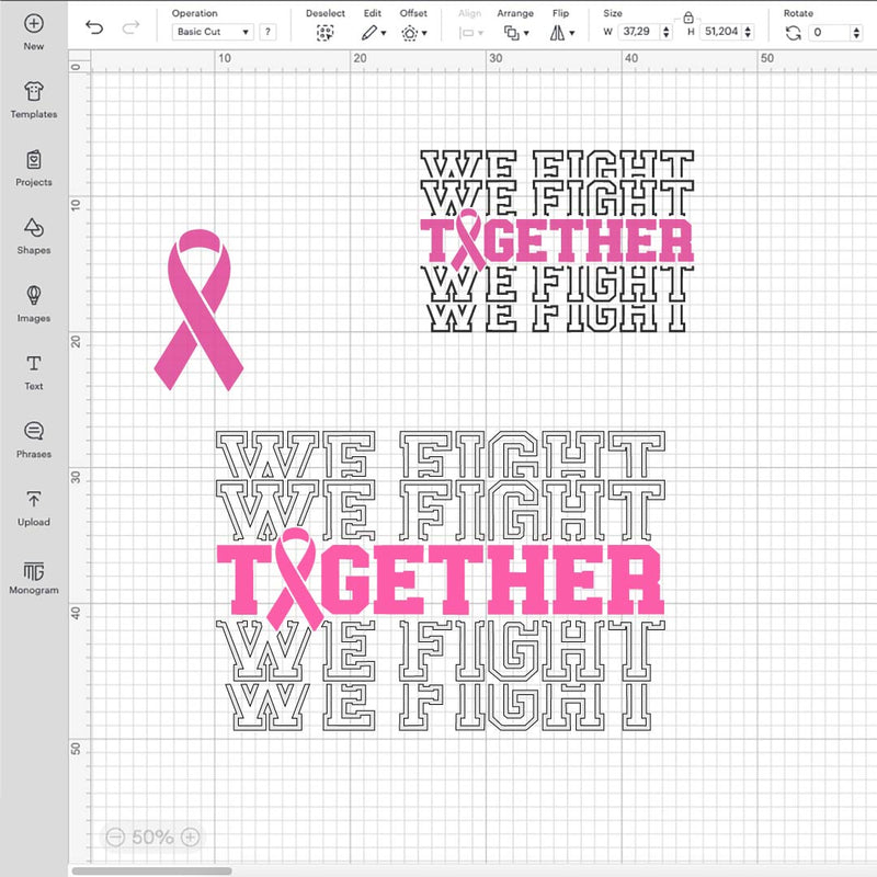 Together We Fight SVG - Awareness Ribbon SVG - Cancer Awareness SVG