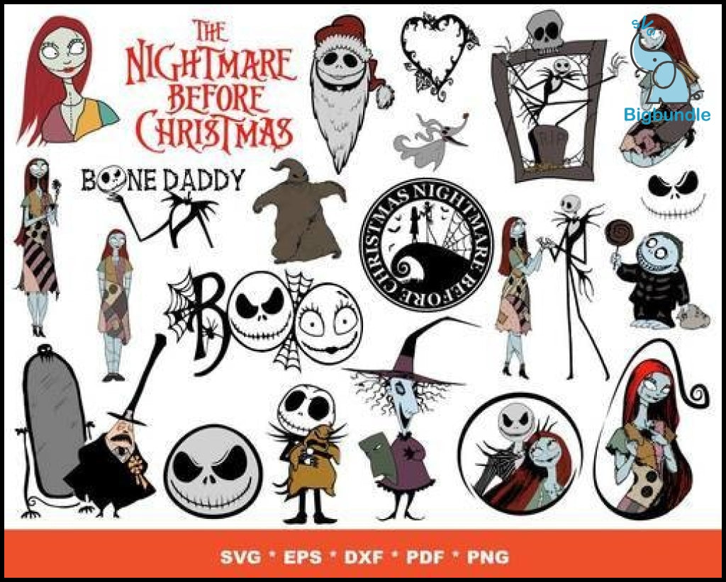 1700+ Nightmare Before Christmas SVG Mega Bundle 5.0