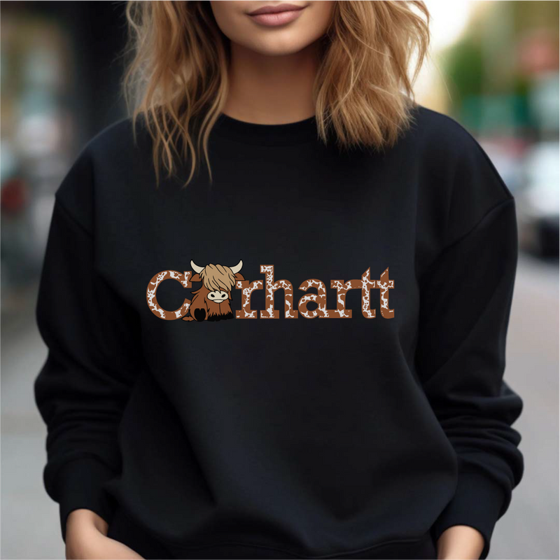 Highland Cow SVG, Carhartt Logo PNG, Carhartt SVG, Carhartt Logo Transparent, Simple Highland Cow SVG, Carhartt PNG